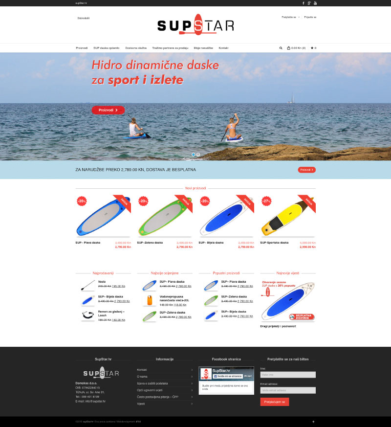SupStar - reszponzív WooCommerce weboldal